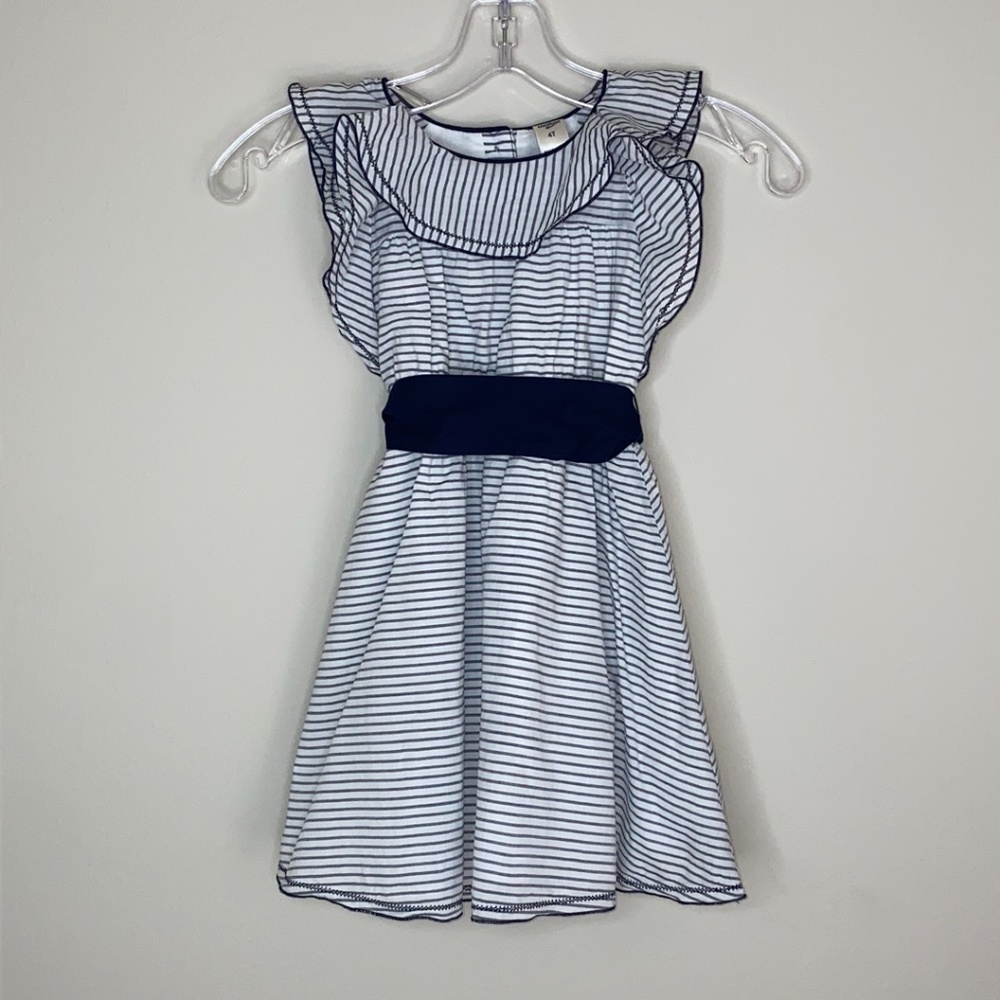 Oshkosh B'Gosh Blue/White Striped Dress Sz 4T